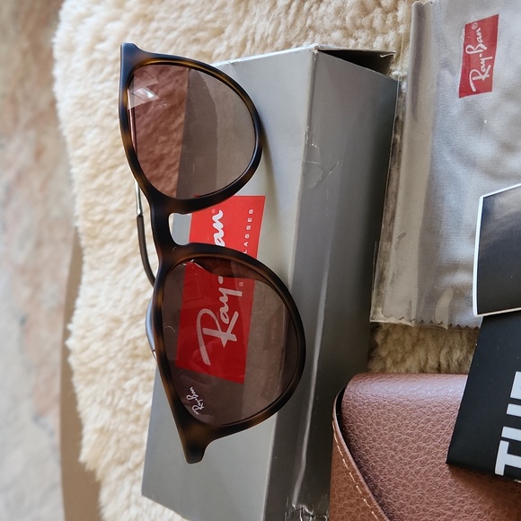 NWT IOB Ray Ban Erika Havana Tortoise Framed Women's Sunglasses 😎 - Picture 12 of 16